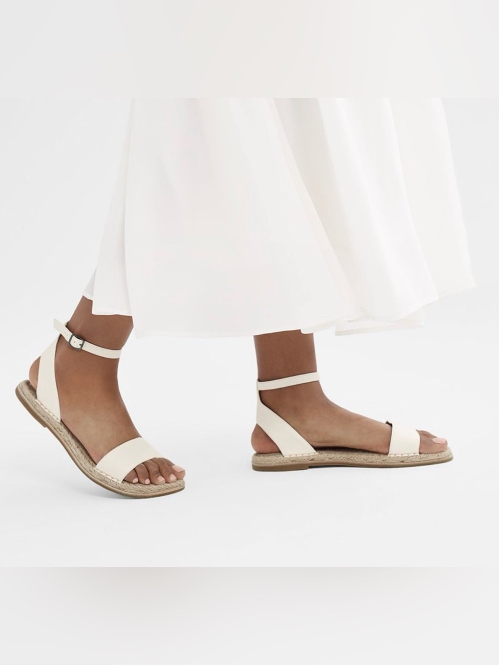 Eileen Fisher Mike Leather Espadrille Jute Sandals